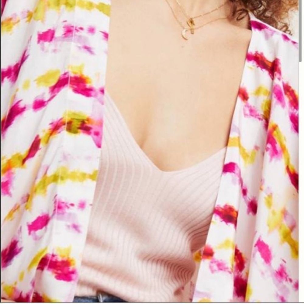 NWT Anthropologie Dip-Dyed Cocoon Kimono - Picture 2 of 6